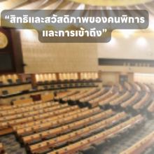 “สิทธิและสวัสดิภาพของคนพิการและการเข้าถึง”